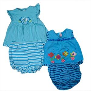 Y2K Molly And Millie Embroidered Fish Boutique Outfits For Baby Girls